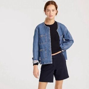 J. Crew Simone Relaxed Denim Jacket sz XS NWT